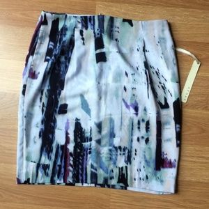 Kenar Watercolor Pencil Skirt NWT